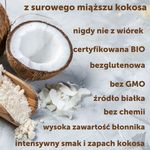 Z czego jest mąka kokosowa? Naturalna mąka kokosowa Bio powstaje z surowego, świeżego miąższu kokosa. Mąka kokosowa do naleśników, do wypieków, do pizzy, do sosu.