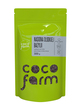 Zielony woreczek Coco Farm, opakowanie zawiera 300g nasion słodkiej bazylii, następcy chia, wystarczy kilka minut aby przygotować keto lub bezglutenowy deser, nasiona słodkiej bazylii są bogate w błonnik oraz stanowią źródło białka.